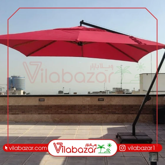 چتر باغی مدل مربع سایز ۴ در ۴ با روشنایی