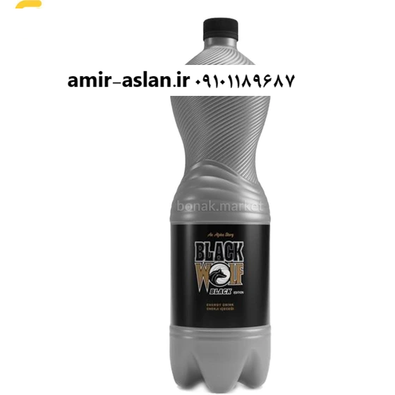 نوشابه انرژی زا بلک ولف (Black Wolf) حجم 1 لیتری - 12 عدد