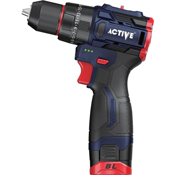 دریل پیچگوشتی چکشی اکتیو مدل AC3216BL باتری ۱۶.۸ ولت براشلس