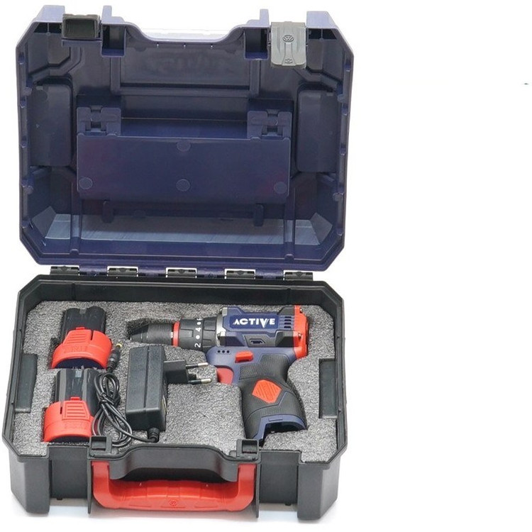 دریل شارژی اکتیو مدل AC-3121BL ۲ باتری ۲۱ ولت براشلس