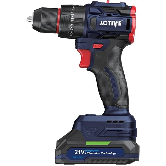 دریل پیچگوشتی شارژی اکتیو مدل AC3221BL ۲ سرعته ۲۱ ولت براشلس