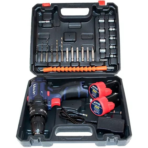 دریل پیچگوشتی چکشی شارژی 12 ولت اکتیو مدل AC-3112BR