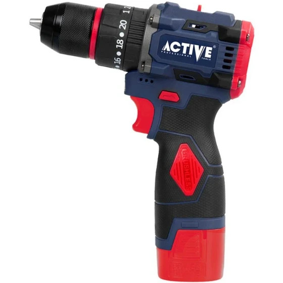 دریل پیچ گوشتی چکشی شارژی براشلس اکتیو مدل AC-3117BL