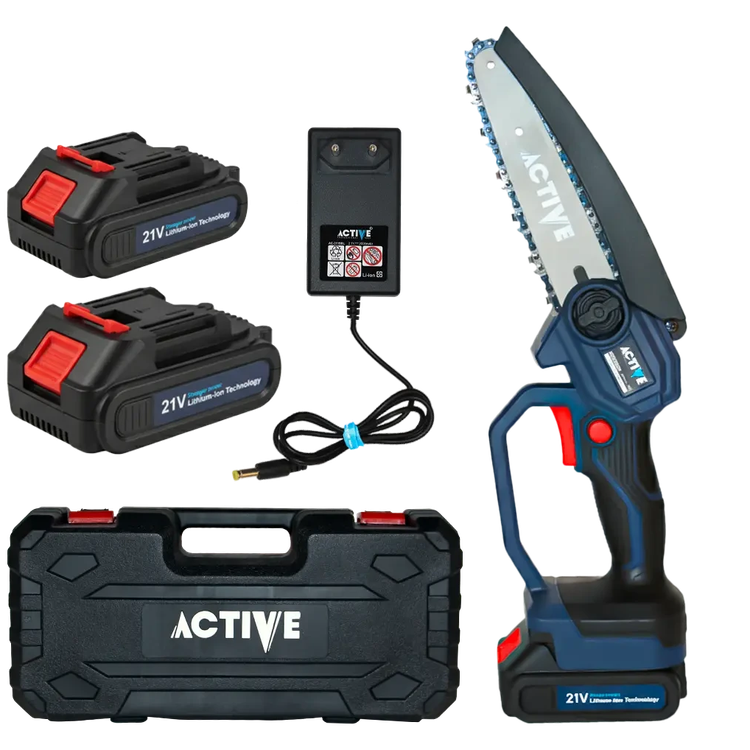 اره زنجیری شارژی اکتیو AC-3115BL ظرفیت 21 ولت براشلس