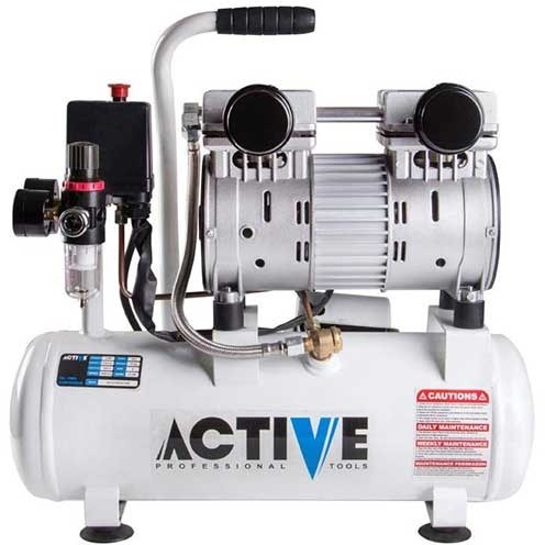 کمپرسور باد اکتیو مدل AC-1310SP ظرفیت ۱۰ لیتر بدون روغن سایلنت