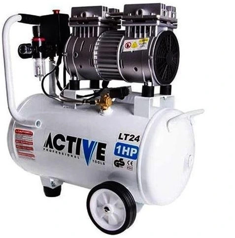 کمپرسور باد اکتیو مدل AC1324S ظرفیت ۲۴ لیتر بدون روغن سایلنت