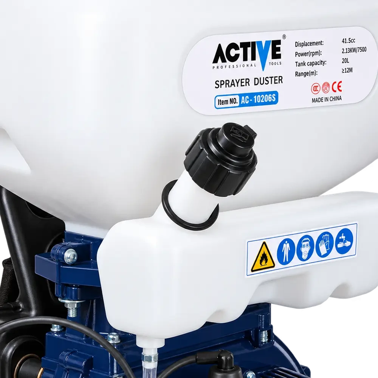 سمپاش بنزینی کوله ای اکتیو مدل AC1020GS ظرفیت ۲۰ لیتر